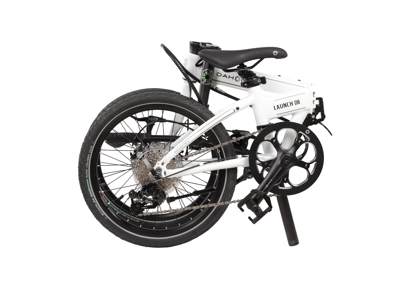 Dahon Launch D8 8 Speed Folding Bike - White - 20